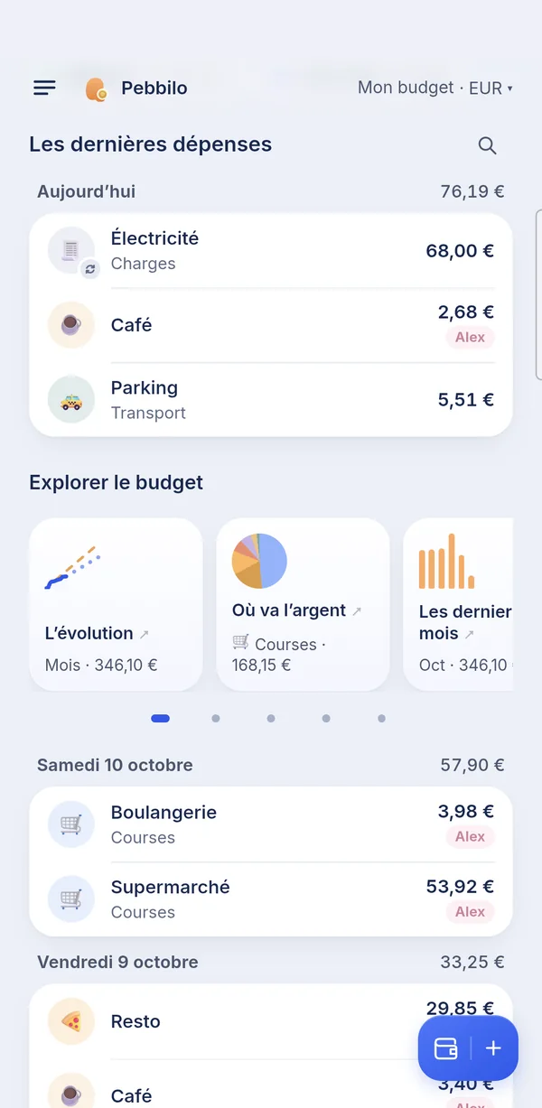Le budget du foyer : les dépenses d'Alex portent son nom